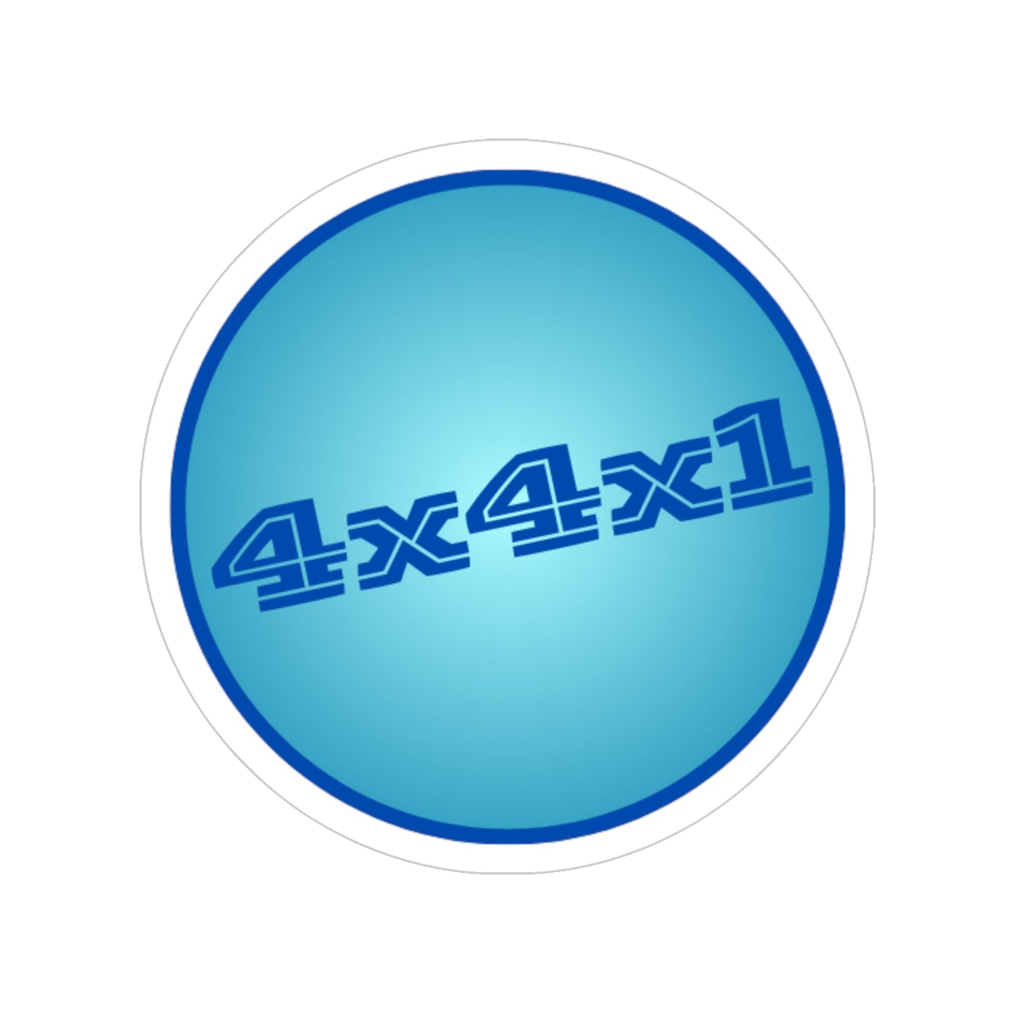 4" Round Sticker (Blue)