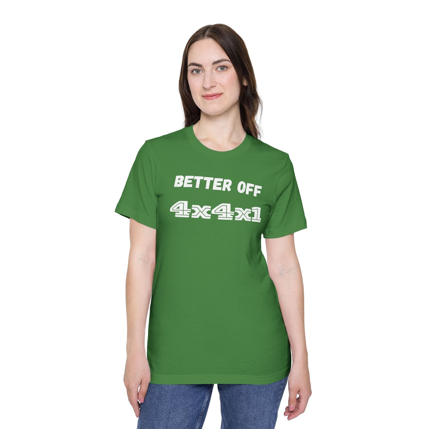 Better Off (white text) USA-Made Unisex Short-Sleeve T-Shirt