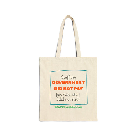 "I Paid" Cotton Canvas Tote Bag