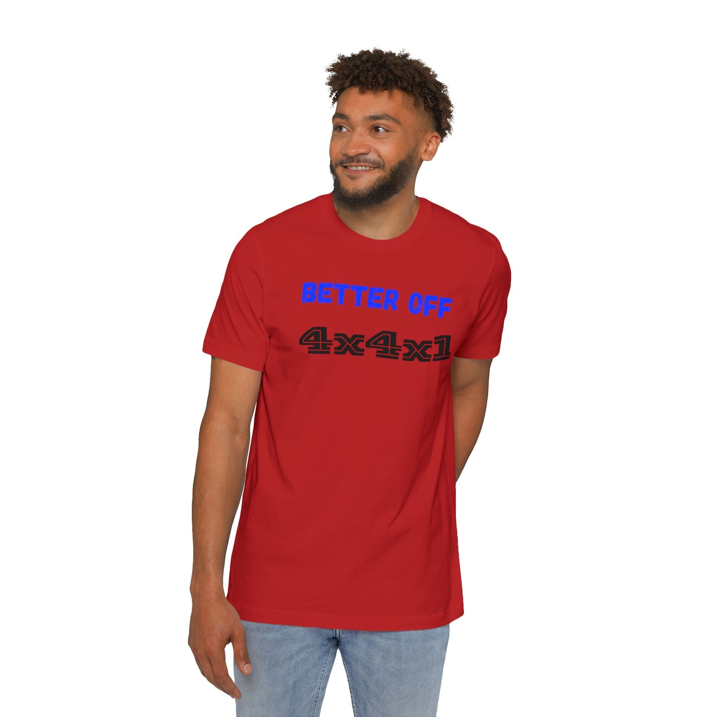 Better Off (Blue) USA-Made Unisex Short-Sleeve T-Shirt