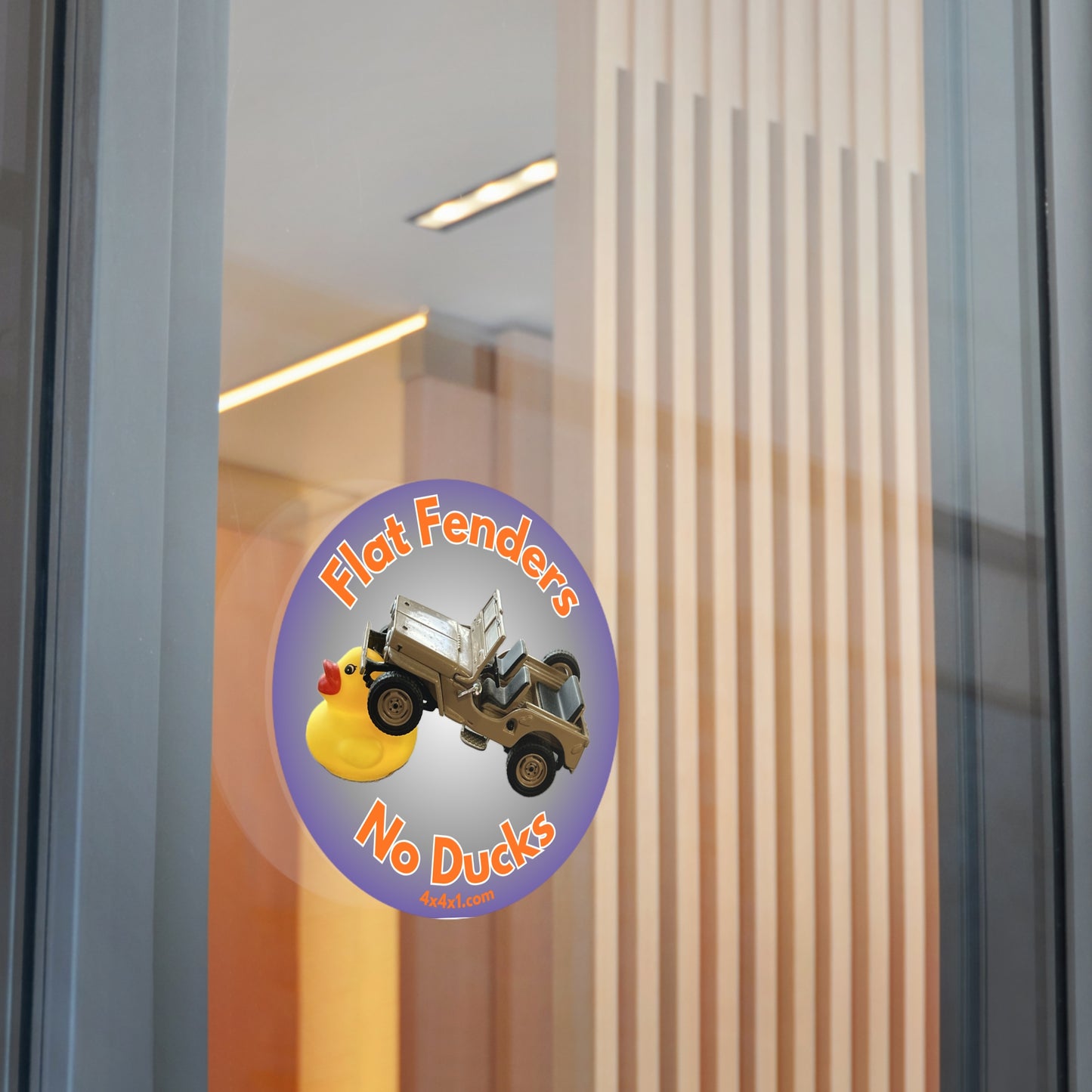 Flat Fenders No Ducks 6" Round Sticker